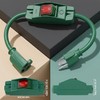 Weewooday 3 Prong Outdoor Extension Cord with Waterproof Switch 1875W