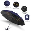 OXTXO Folding Travel Umbrella - Windproof, Auto Open/Close, 24 Reinforced