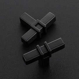 HOME EDIT 2 inch Black Cabinet Handles, 10 Pack Kitchen Cabinet Handles Matte Black Drawer Pulls Zinc Alloy Square Bar Kitchen Pulls
