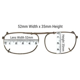 Rectangle Non Polarized Clip-On Sunglasses for Men and Women – Clip On Sunglasses For Eyewear glasses (Bronze-non Polarized Brown Lens, 60mm Width x 45mm Height, Millimeters)