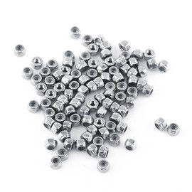 100 Pieces Lock Nuts Hex Flange Nut Stainless Steel SS304 Locking Nut with Nylon Insert (M2 (100pcs/pack)), Locking Nuts (M2 (100pcs/pack))
