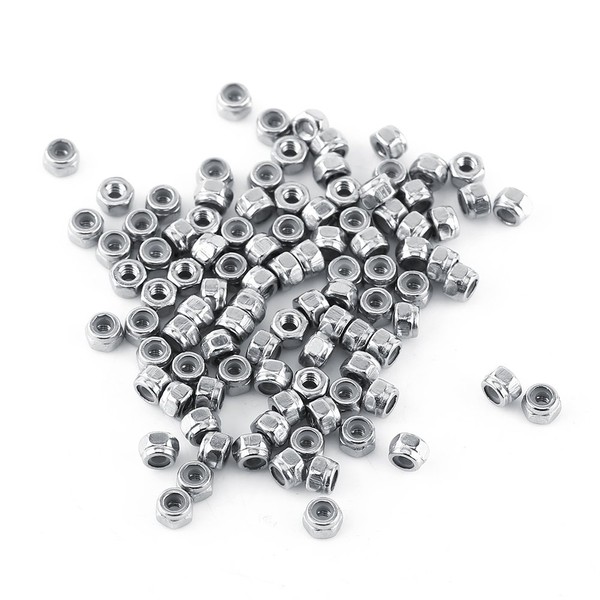 100 Pieces Lock Nuts Hex Flange Nut Stainless Steel SS304