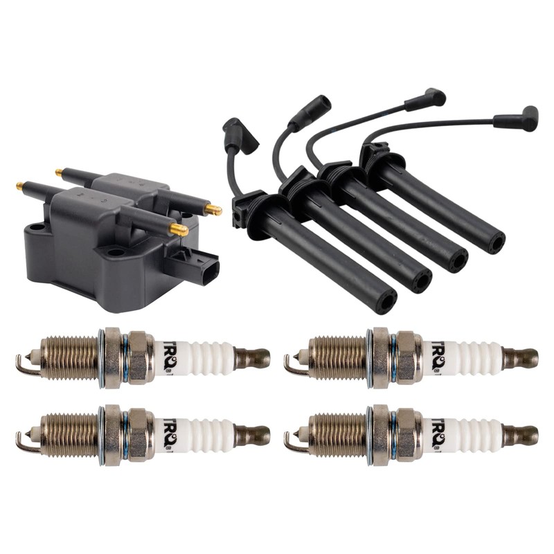 TRQ Ignition Kit Ignition Coil Spark Plugs Spark Plugs Wire