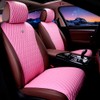 Red Rain Pink Car Seat Cover Luxury Leather Universal Seat