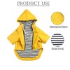 Dog Raincoat with Zip, Reflective Buttons, Pockets, Rain-resistant and Water-resistant,