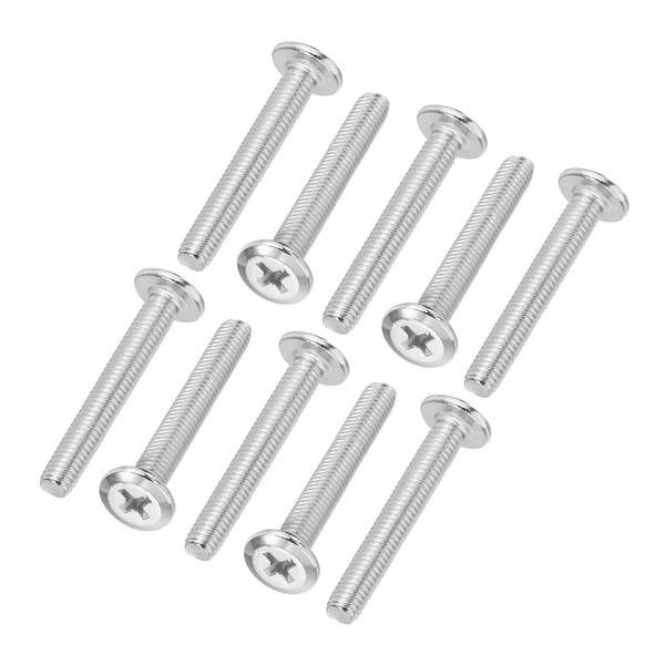 PATIKIL Round Head Phillips Screws, 8 Pack M5-0.8 x 35mm