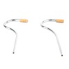 2PCS Bassoon Mouthpieces Silver Plated Curved Neck with Cork Joint
