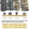 FANTIAN 20 lbs Natural River Rocks Mexican Beach Pebbles, 2-3