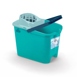 Blue Dolphin – 100% Recycled Mop Bucket, Mop Bucket with Drainer, Floor Cleaning, Ergonomic Handle, Capacity 14L, Scrub Bucket, Robust, Sustainable, Household Cleaning