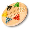 Chinese Checkers with Pegs - Solid Wood Travel Size -