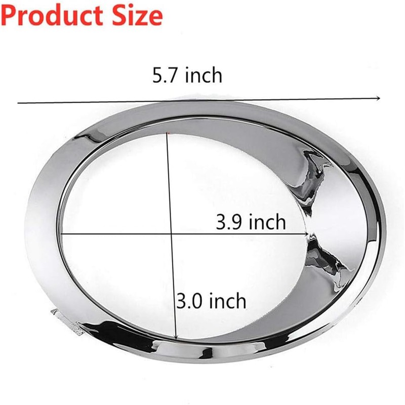 Bisel de anillo chapado en cromo para luz antiniebla, lado