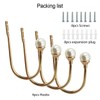 Coolnice 4 Pack Curtain Holdbacks Wall Mounted Curtain Tiebacks Hooks