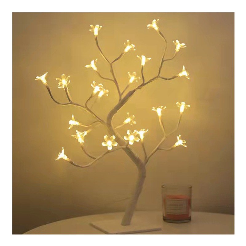 LED Tabletop Bonsai Tree Lamp USB Tree Lamp Christmas Bedroom