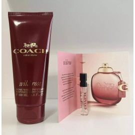 Coach  WILD ROSE  Pefume Hand Cream & Sample Spray Vial 2pc Set