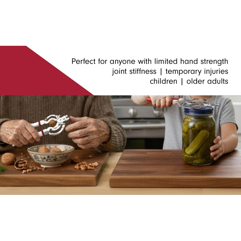 Tredoni Jar & Bottle Opener, Easy Wrench Grip/Tighten Lid Opener,