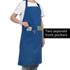 WOPOKY Cotton Blend Waterproof Apron With 2 Pockets for Women