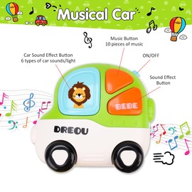 JQLM Baby Toys 18 Months,Sensory Toys Car Key Baby Teether,Montessori Toys for Toddlers,Gifts for Newborn Boys Girls