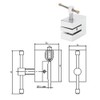 Straight Single Tooth Clamp Stainless Steel Push Pull Force Fixture