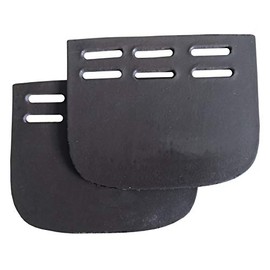 Girth Buckle Guards 3 Slots for English Horse Riding Saddle Leather (Black)