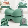 Contoured Memory Foam Knee Pillow for Side Sleeping, Ergonomic Leg