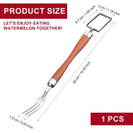 Watermelon Cutter Slicer, 2 In 1 Stainless Steel Fruit Cutter Portable Dual Head Watermelon Fork Cutter Tool for Camping Kitchen Summer Family Party