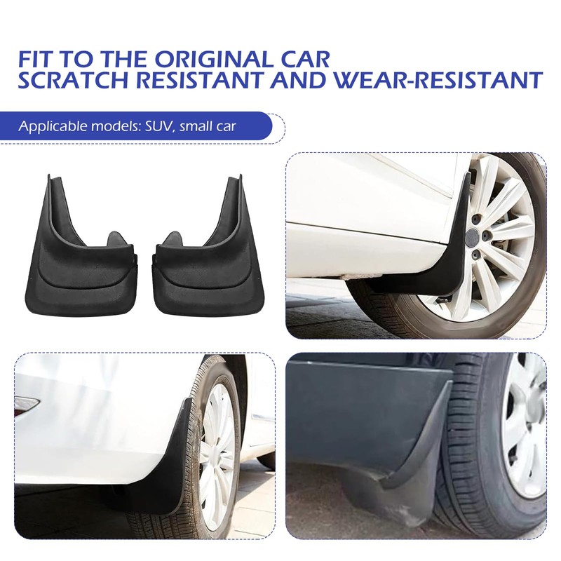 2PCS Car Mud Flaps, Anti-Scratch & Anti-Collision Vehicle Mud Flaps,