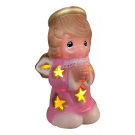 Liven&Decor 10 Centro De Mesa Recuerdo Bautizo Niña Ángel Lámpara Chica