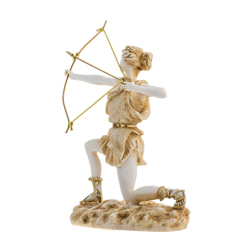 BeautifulGreekStatues Goddess Artemis Diana Greek Statue Nature Moon Gold Tone