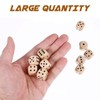 Fonyiunce Pack of 12 Wooden Dice, Large Game Dice, Natural
