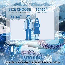 Yrivto Cooling Blanket for Hot Sleepers, Breathable Lightweight Baseball Summer Blanket Sport Ball Cooling Throw Blankets for Sleeping Night Sweats to Keep Cool in The Heat 90"x60"
