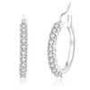 Sfoni Silver Hoops Earrings for Women - Hypoallergenic Sterling Silver