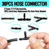 Windshield Washer Hose Kit,4M Rubber Hose with 36 Pcs Leak-Proof