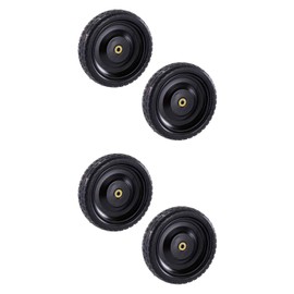 Gorilla Carts 13 Inch No-Flat Replacement Wheels, Heavy Duty Solid Tires, for Utility Garden Cart, Wheelbarrow, Dolly & Wagon, Black, Set of 4