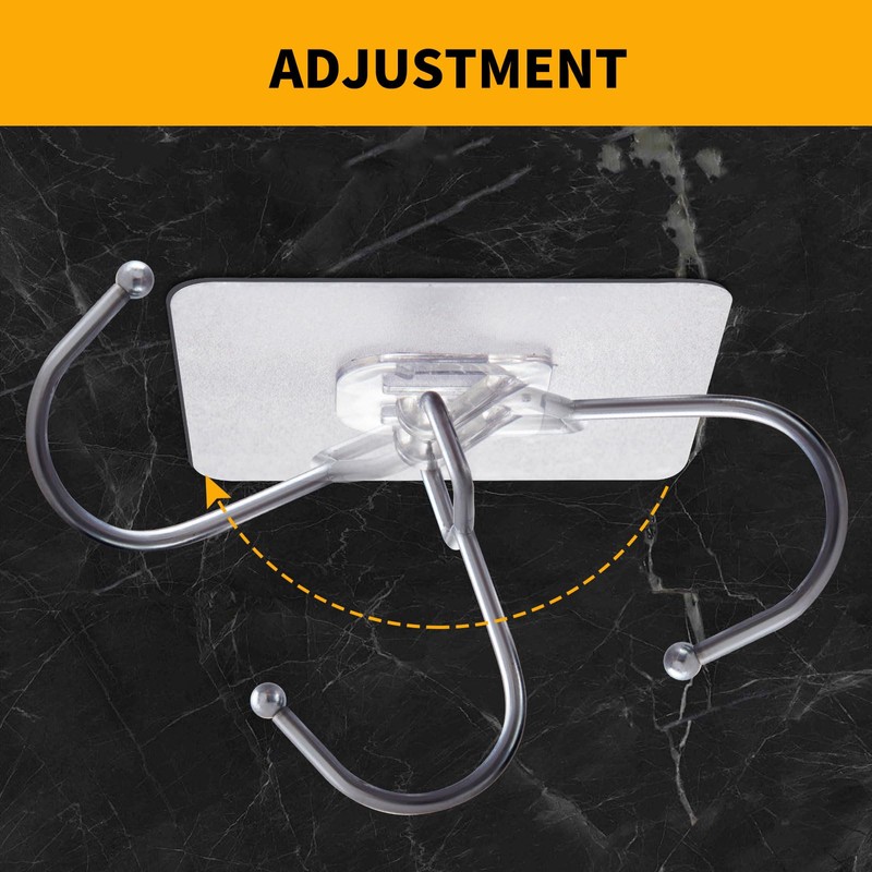 EBUKTUK Wall Hooks with Good Adhesion, Wall Hook Waterproof Transparent