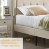 VECELO Full Size Platform Bed Frame with Fabric Upholstered Headboard