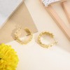 14K Gold Plated Hoop Earrings, Sterling Silver Needle, Lightweight with
