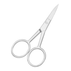 Motanar Nose Hair Scissors Facial Hair Small Scissors Stainless Steel Straight Curved Tip Scissor for Eyebrows, Nose, Moustache, Beard (Straight Tip)