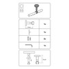 GARDINIA Kira Series Ceiling Support for Curtain Pole with Metal