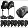 Leather Golf Headcovers Irons Set 12 Pcs Club Iron Head