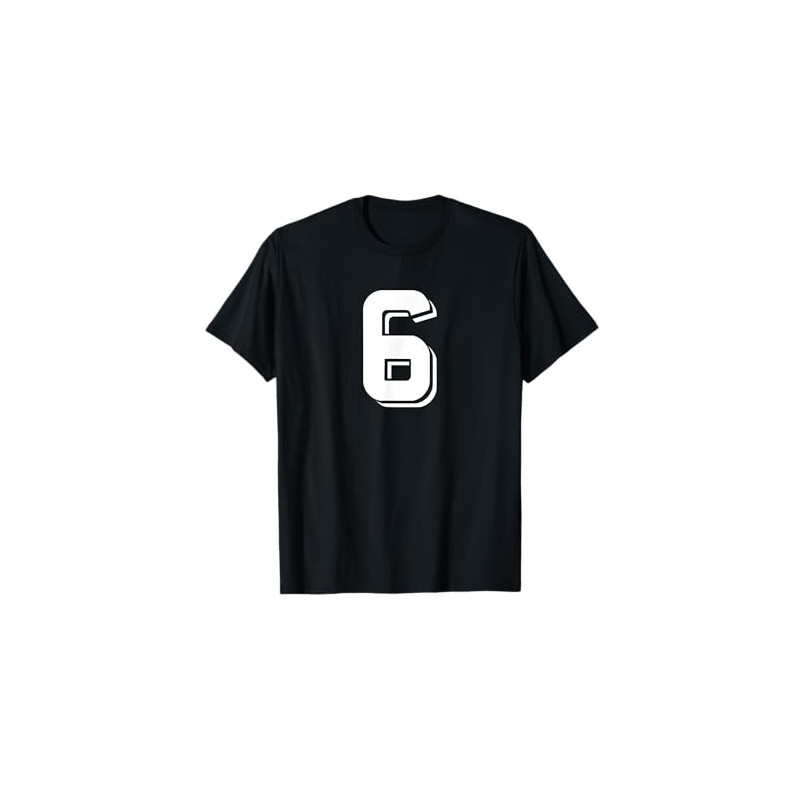 Number 6 Retro Sports Team T-Shirt