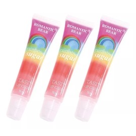 Romantic Bear 3 Brillos Labial Transparente Dulce Balsamo Dulce Hidratante