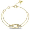 GUESS Stylish Double Chain Bracelet S Yellow Gold