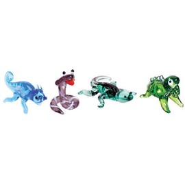 Looking Glass animal set Miniature Collectible, Pack of 4
