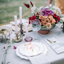 100 PCS Blank Acrylic Bookmarks, Includes 2 Rolls Pink Ribbons, Transparent DIY Wedding Reserved Chair Signs, Place Cards for Wedding Reception, Party, Engagement