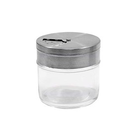 Tablecraft Glass Jar with Rotating Top, 1.5 oz