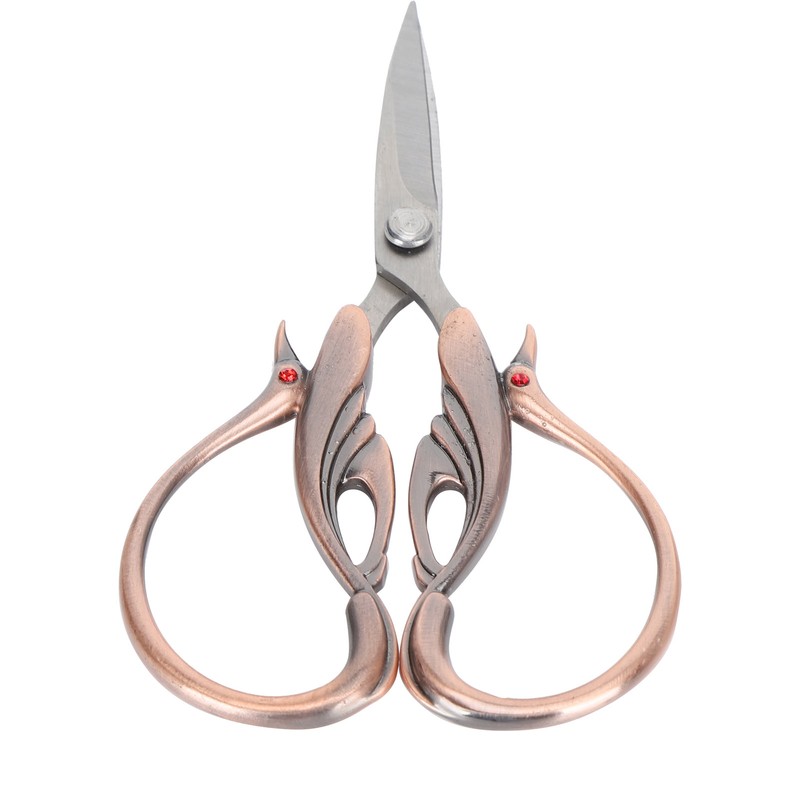 Scissors Retro DIY Swan Shaped Cross Stitch Household Cloth Cutting
