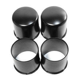 Rheedal 4Pcs 4.25inch Trailer Wheel Center Caps Push Through Center Hub Cap for Truck SUV RV Wheel Rim, Combination of Curved and Open End Chrome Wheel Hub Covers