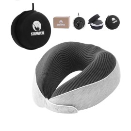 Strpopeye U-Shaped MemoryFoam Portable Travel Pillow Neck Support Head Rest Airplane Sleep