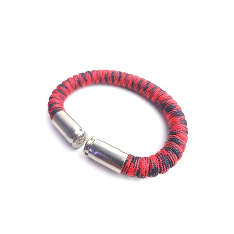 RED Friday Paracord 40 Caliber Bullet Casing Bracelet