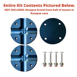 Premium Heavy-Duty Mount Backing Plate Kit Compatible with RotopaX for Off-Road Ladder with Bushings